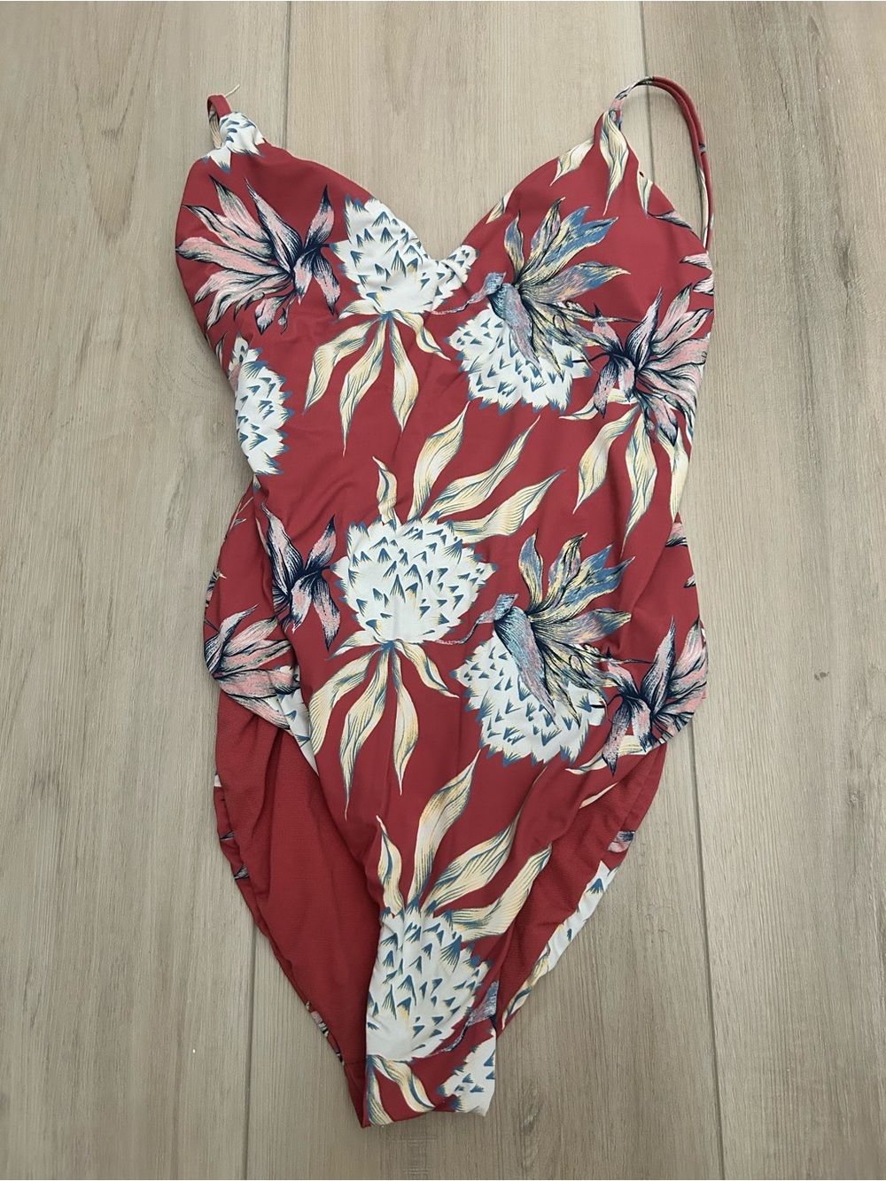 Roxy women Red Floral One-Piece Swimsuit